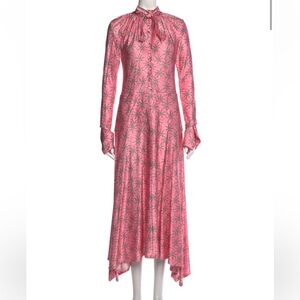 Paco Rabanne Pink Floral Print Dress